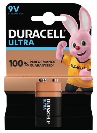 Duracell Ultra 9V alkaliskt 10x1-p